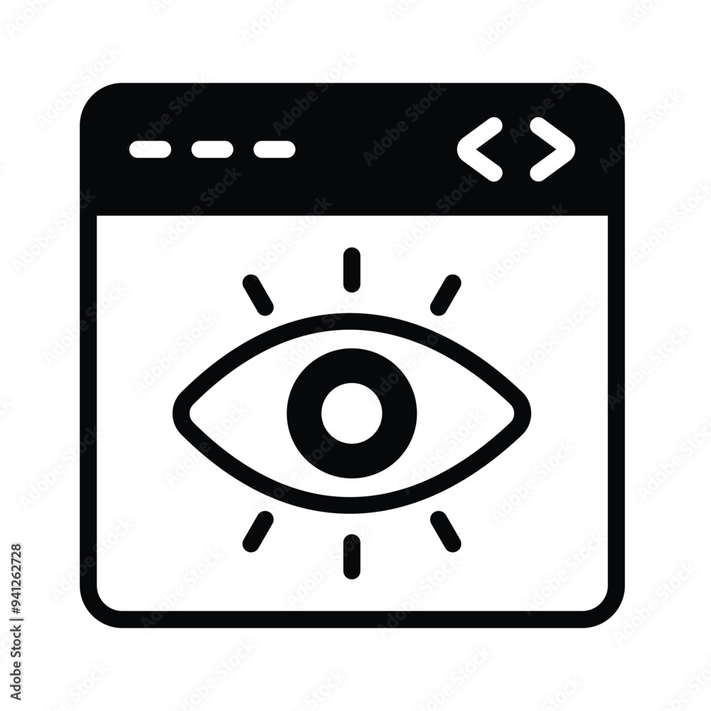 Wall mural get your hands on this creatively designed icon of website monitoring