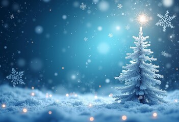Obraz premium Whimsical Christmas Banner with Playful Snowflakes and Stars: Ideal for Kids