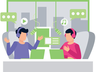 The guys are hosting the podcast.