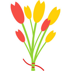 Bouquet vector icon in flat style 