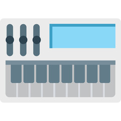 Grand Piano vector icon in flat style 