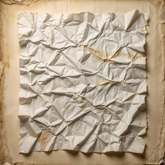 Timeworn Paper Poster with Distressed, Crumpled, and Creased Surface
