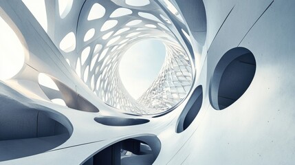 3D illustration of abstract architectural design