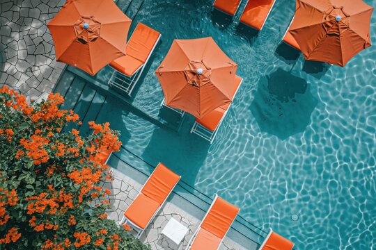 Relaxing by the Pool