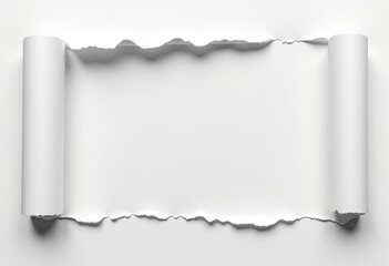Fototapeta premium Vintage Ripped Torn Paper Edges Texture Overlay for Photo Editing