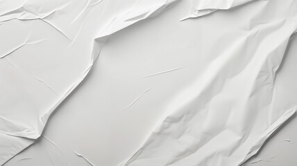 Gracefully Worn White Paper Poster with Weathered Surface


