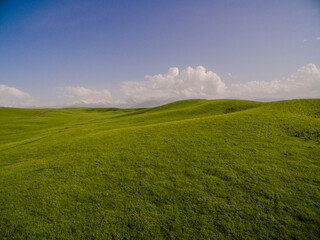 Green Hills and Blue Sky