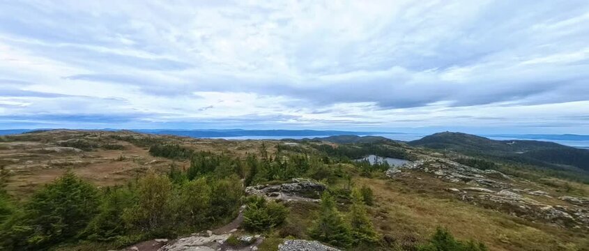 Panorama on Storheia, Bymarka, Trondheim during pre-autumn