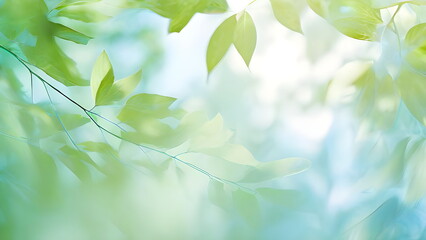 Obraz premium breeze through green leaves