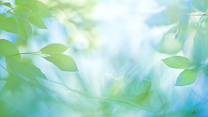 Obraz premium breeze through green leaves