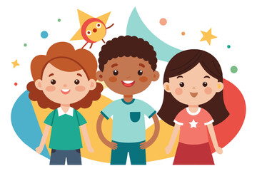  Children's day vector art illustration