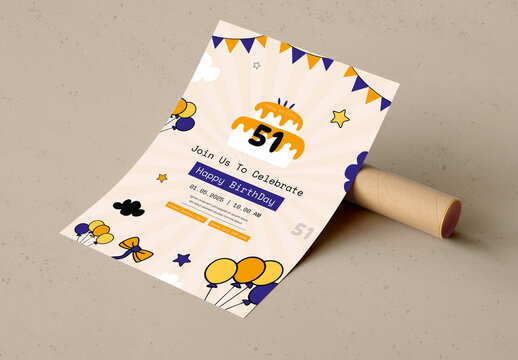 Birthday Invitation Card Layout