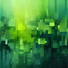 Abstract green mosaic pixel pattern