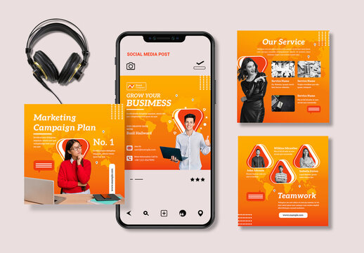 Corporate Marketing Social Media Post Banner Template