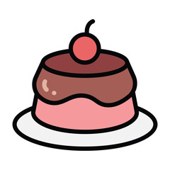 Simple Pudding colorful icon. The icon can be used for websites, print templates, presentation templates, illustrations, etc