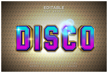 Editable Modern 3D Text Effect – Gradient Chrome Typography Vector Design