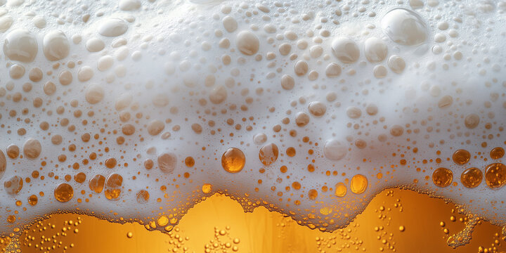 Makroaufnahme Bierschaum