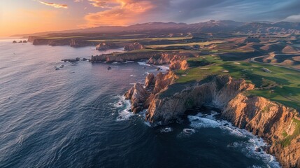 A drone capturing a dramatic cliffside along a rugged coastline