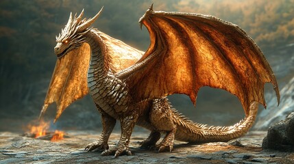 Obraz premium Powerful dragon is the mythical creature in many cultures.