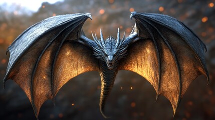 Powerful dragon is the mythical creature in many cultures.