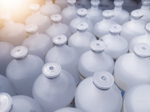 Some bottles contain the vaccine diluents for the vaccine laboratory.