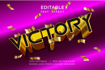 Editable Modern 3D Text Effect – Gradient Chrome Typography Vector Design