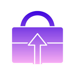 upward arrow in briefcase