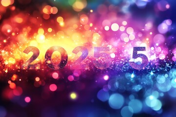 The fireworks in this scene are colored in different ways and are scattered throughout the image. The scene is a festive and celebratory one.