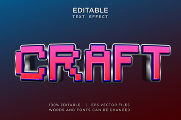 Editable Modern 3D Text Effect – Gradient Chrome Typography Vector Design