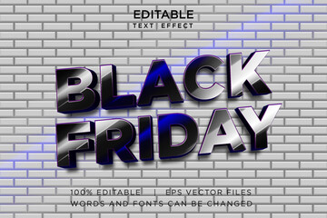 Editable Modern 3D Text Effect – Gradient Chrome Typography Vector Design