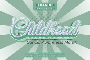 Editable Modern 3D Text Effect – Gradient Chrome Typography Vector Design