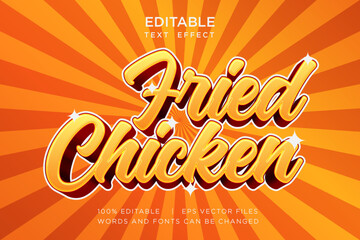 fried chicken editable text effect