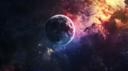 Horizon space element watercolor style