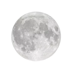 Poster Full moon in PNG isolated on transparent background, moon isolated in PNG