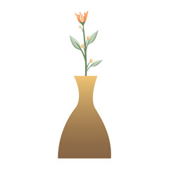 Watercolor Flower in Vase Illustration perfect for your design need, for invitation pattern, and border