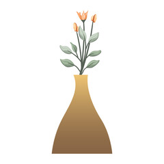 Watercolor Flower in Vase Illustration