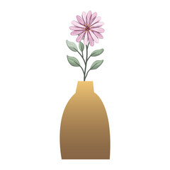 Watercolor Flower in Vase Illustration perfect for your design need, for invitation pattern, and border
