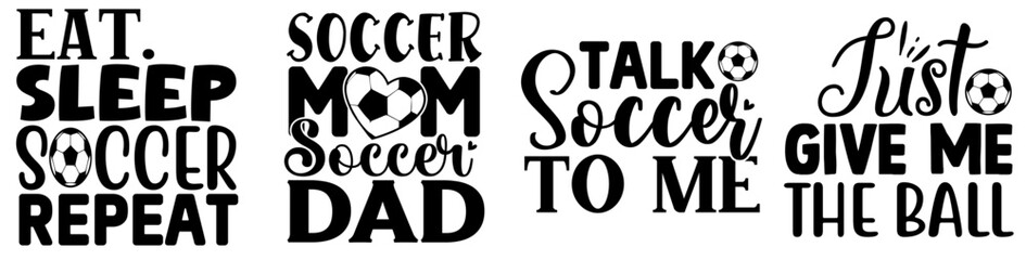 Creative Soccer Labels And Badges, Calligraphy Bundle Vector Illustration for Packaging, Logo, Postcard