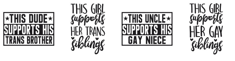 Creative Pride Phrases, Labels And Badges Bundle Vector Illustration for Logo, Postcard, Decal