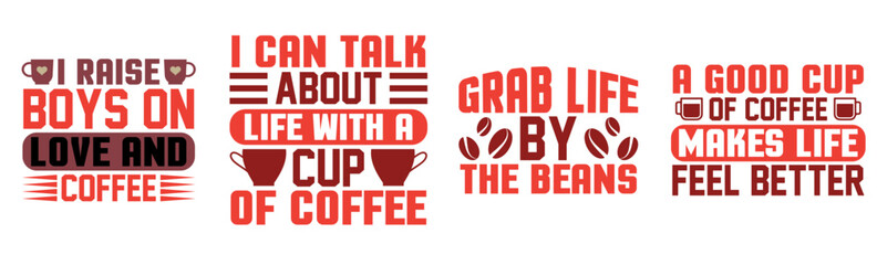 Classic Coffee Invitation, Typographic Emblems Bundle Vector Illustration for Printing Press, Advertisement, Icon