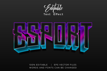 Editable Modern 3D Text Effect – Gradient Chrome Typography Vector Design