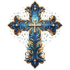 abstract Christian cross illustration design isolated on a white background
