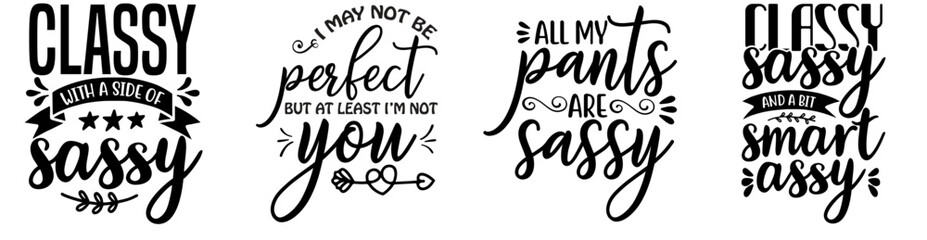 Vibrant Sassy Labels And Badges, Hand Lettering Collection Vector Illustration for Mug Design, Packaging, T-Shirt Design