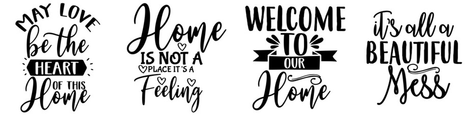 Simple Pillow Invitation, Hand Lettering Collection Vector Illustration for Newsletter, T-Shirt Design, Printable