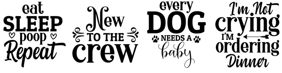 Colourful Baby Inscriptions, Trendy Retro Style Illustration Collection Vector Illustration for Wrapping Paper, Logo, Sticker