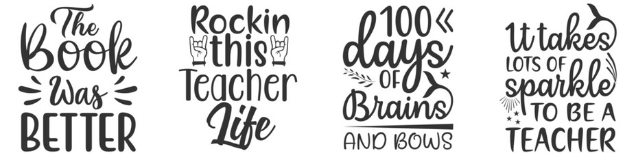 Creative Best Calligraphy, Trendy Retro Style Illustration Pack Vector Illustration for Sticker, Advertising, Announcement