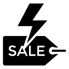 Flash Sale Glyph Icon