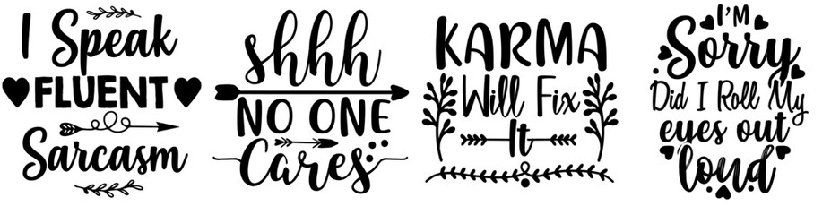 Modern Sarcastic Invitation, Inscriptions Bundle Vector Illustration for Announcement, Magazine, Poster