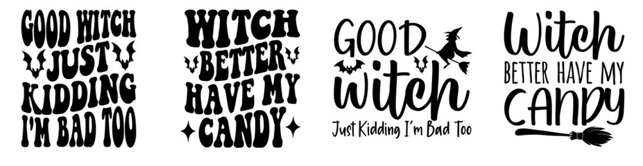 Simple Halloween Invitation, Inscriptions Bundle Vector Illustration for Infographic, Postcard, Printable