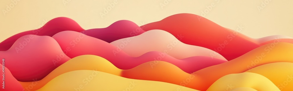 Leinwandbilder Colorful background template with gentle classic texture for graphic design projects featuring a 3D cartoon rendering and ample copy space